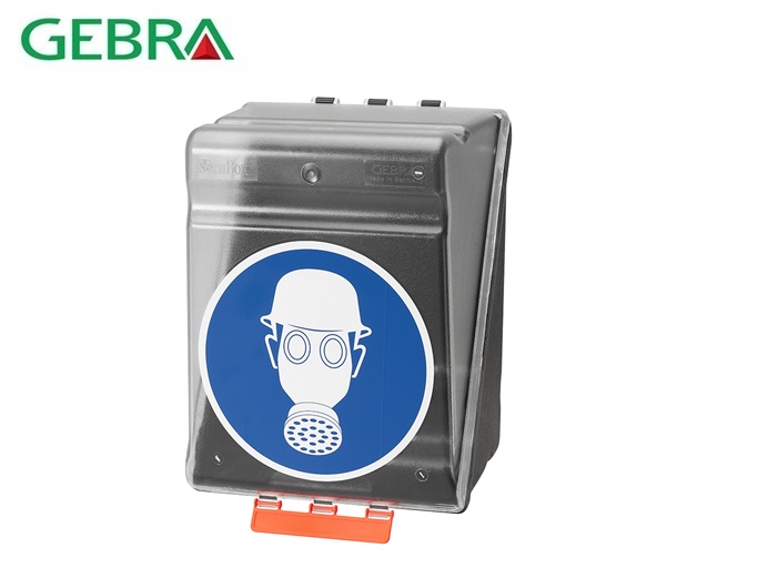 Gebra SecuBox Maxi transparant Helm + Adembescherming 236x315x200mm