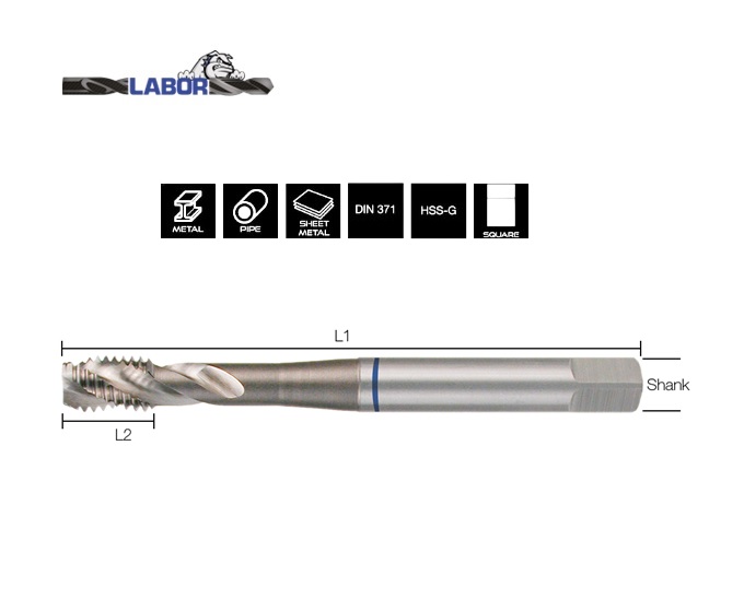 Machinetap DIN371C HSS-G Geslepen blinde gaten M3