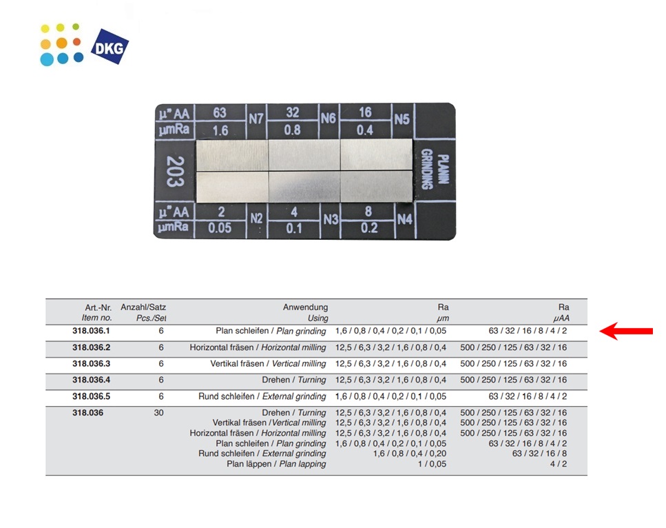 Oppervlaktecontroleplaten uitwendig slijpen, 6-delig | DKMTools - DKM Tools