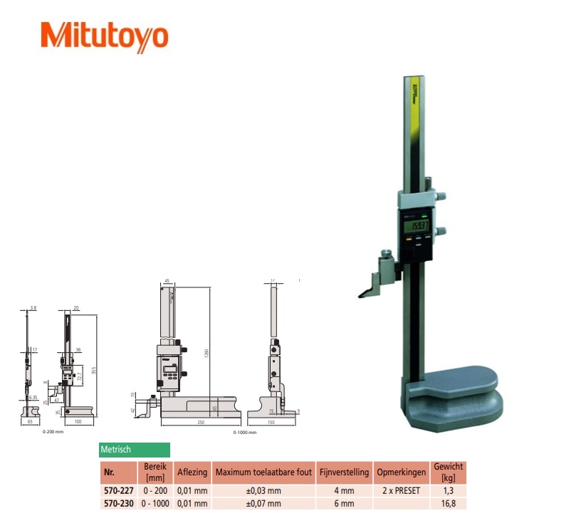 Digimatic hoogtemeter 0 - 600mm 570 | DKMTools - DKM Tools