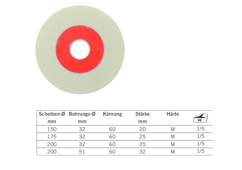 Slijpsteen 150x20x32mm K46 EdelKorund