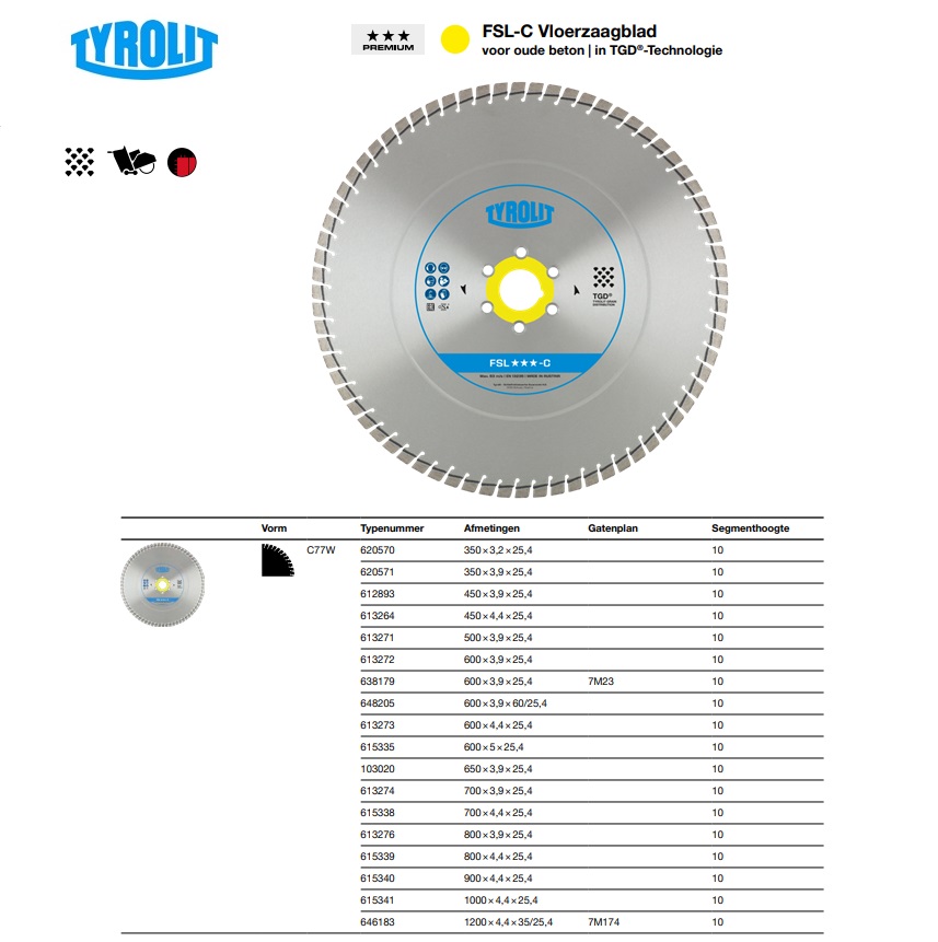 Vloerzaagblad C77W  800x4,4x25,4  13  FSM-C | DKMTools - DKM Tools