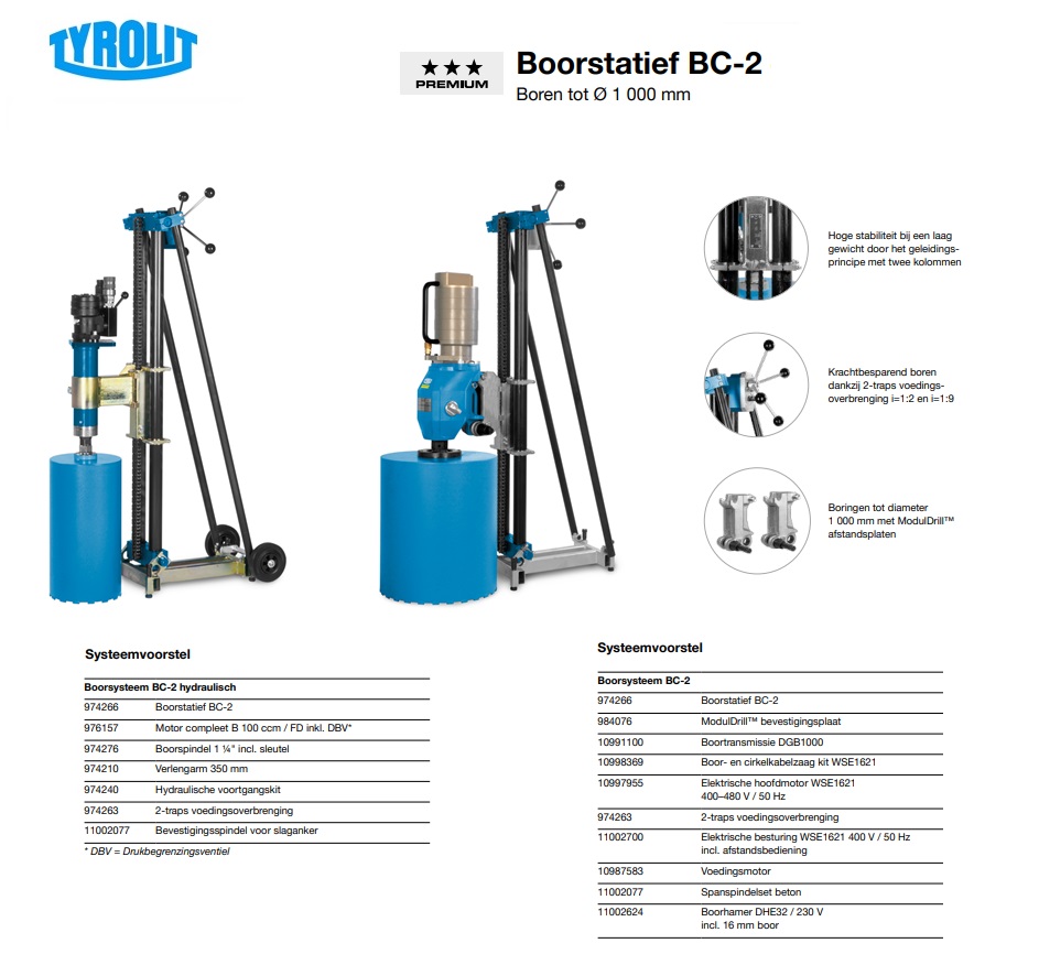 Boorstatief BC-2 lang