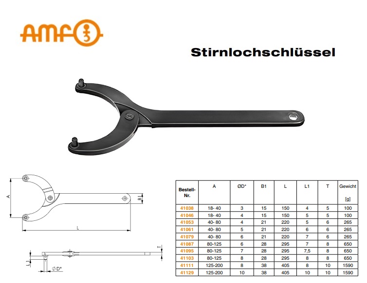 Scharnierende pengatsleutel offset 764CC 8mm 80-125mm | DKMTools - DKM Tools