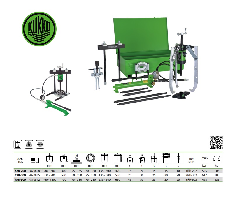 Hydraulische universele trekkerset Y28-218 | DKMTools - DKM Tools