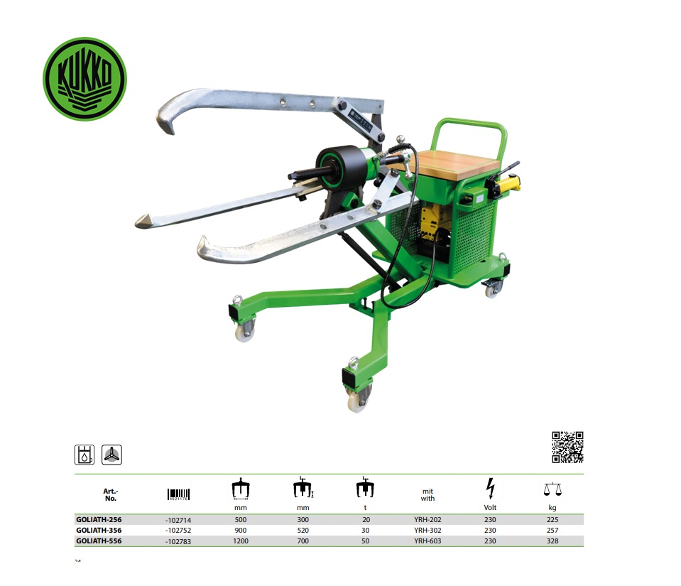 Mobiele hydraulische 3-armige trekker Goliath-256