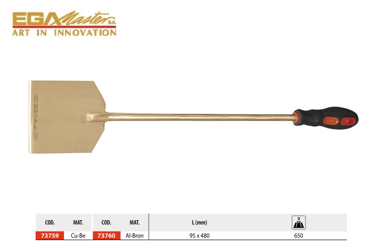 Vonkvrije Bladschraper lang 95 x 480 mm Cu-Be