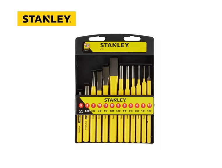 Stanley 4-18-299 12-delig Koudbeitel en drevel set