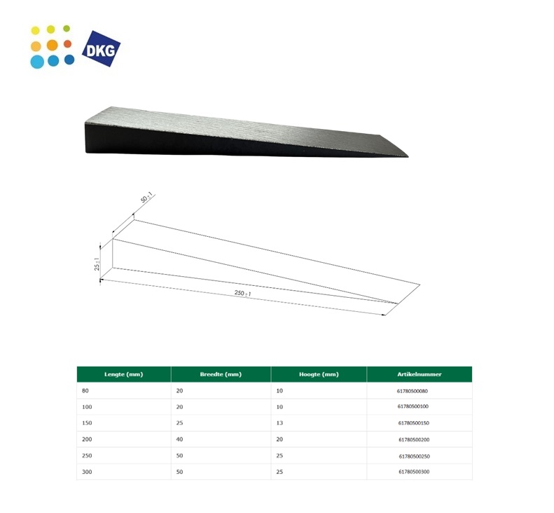 Stalen Spie ( Keg) 250x50x25mm