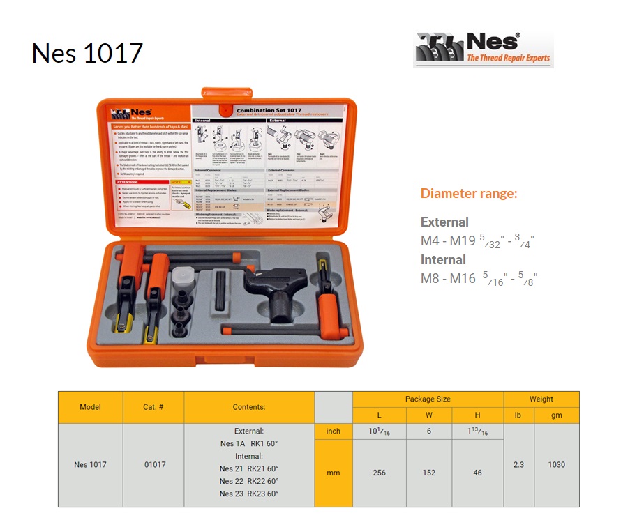 Reparatieset Combinatie inw.8-20mm/uitw.4-19mm NES 1017