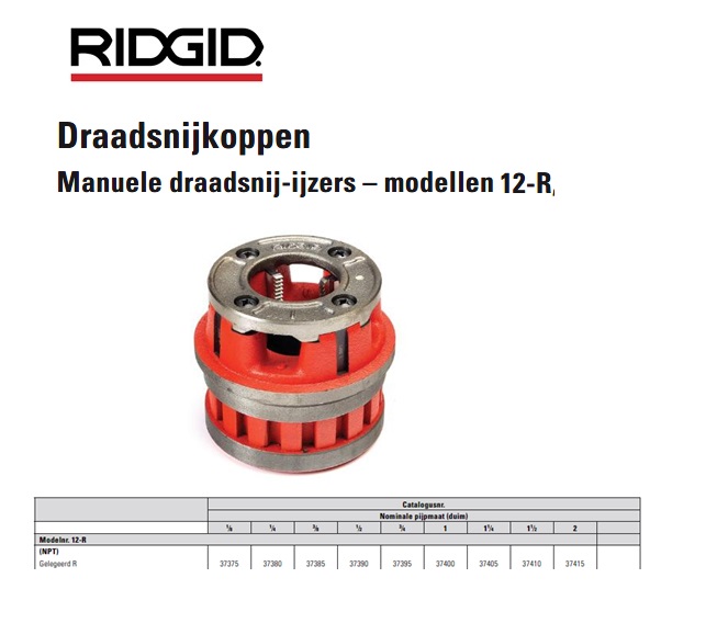 Ridgid 12R Draadsnijkop 1/8 NPT