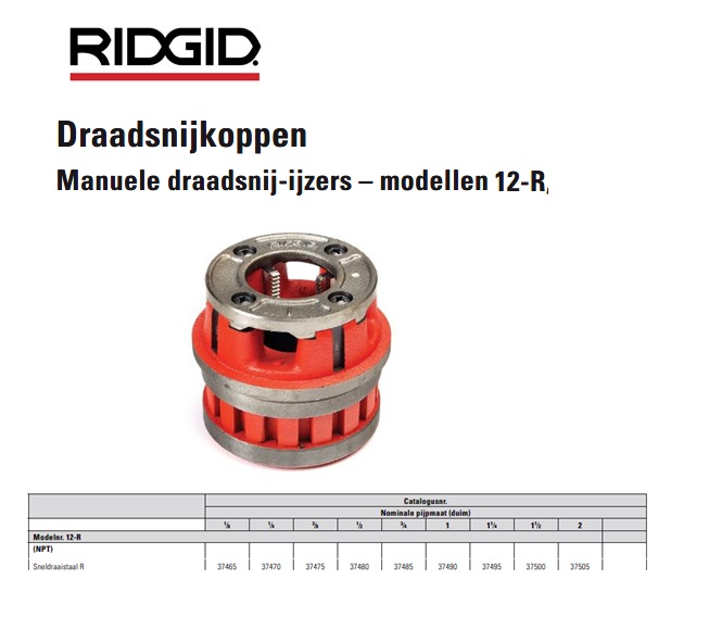 Ridgid 12R Draadsnijkop 1/8 HS NPT