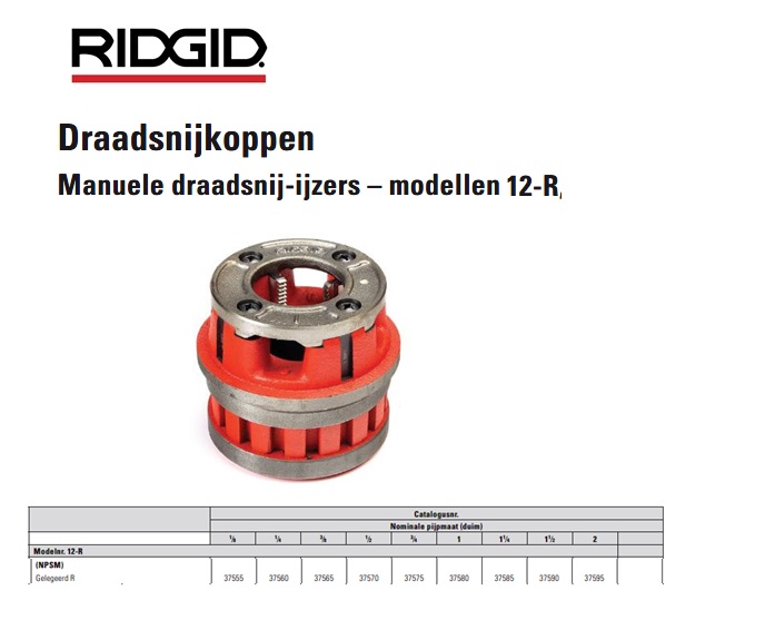 Ridgid 12R Draadsnijkop 1-1/2 HS NPT | DKMTools - DKM Tools