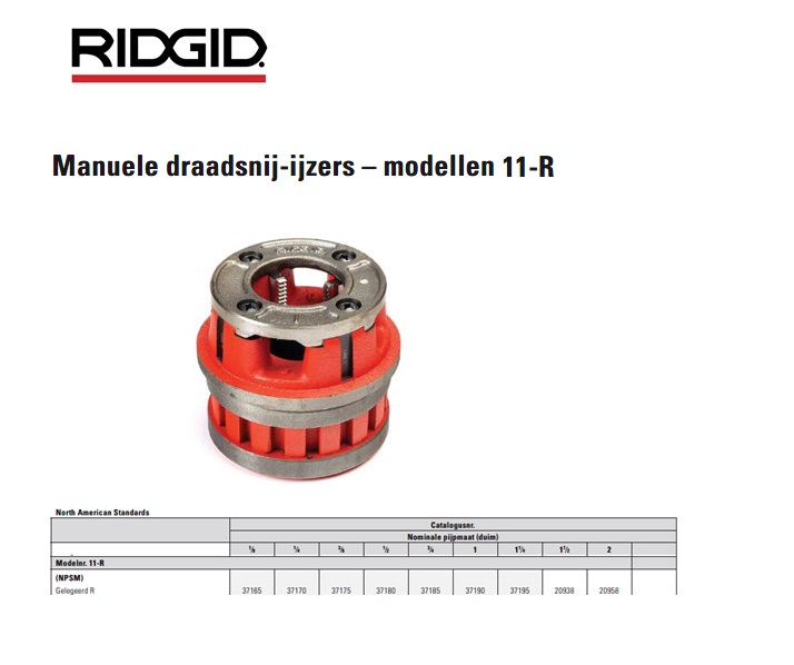 Ridgid 11R Draadsnijkop 1/4 HS NPT | DKMTools - DKM Tools