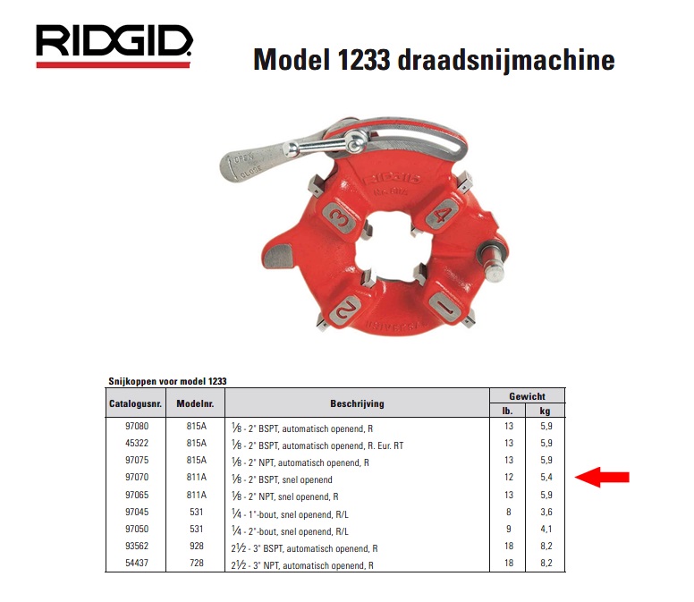 Ridgid 811A 1/8