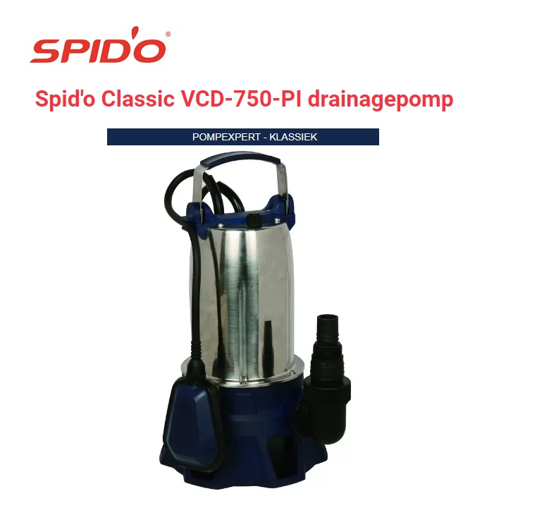 Vuilwaterpomp VCD-750 PI 750W-1700L/H