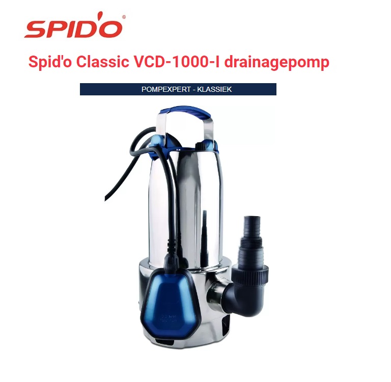 Vuilwaterpomp VCD 1000 I 1000W-1950L/H