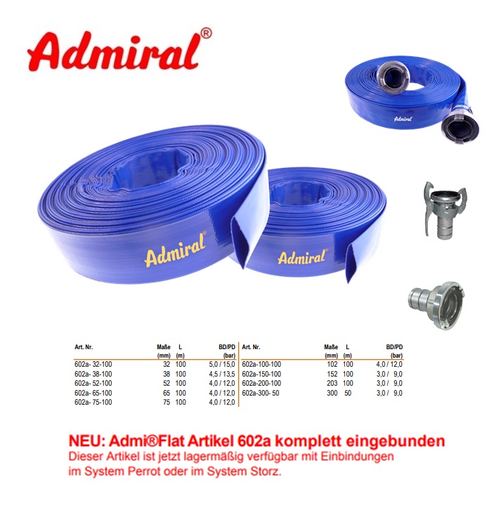 Bouwslang Admiral Flat 32 mm / 100 m