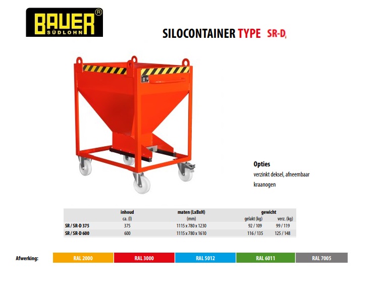 Silocontainer SR-D 375 Ral 2000 | DKMTools - DKM Tools