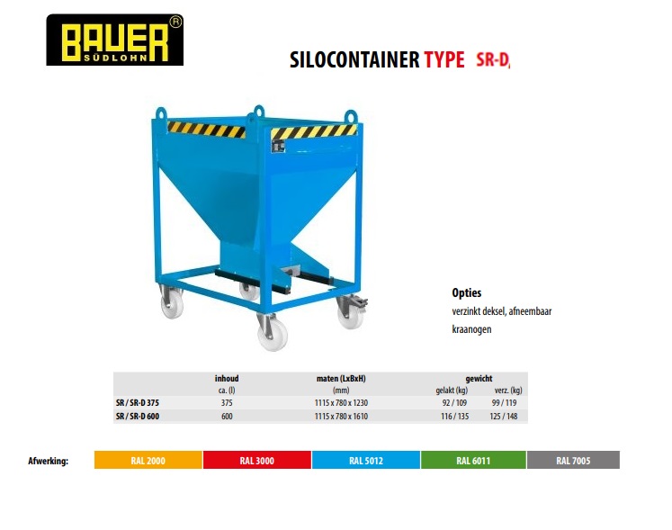 Silocontainer SR-D 375 Ral 5012