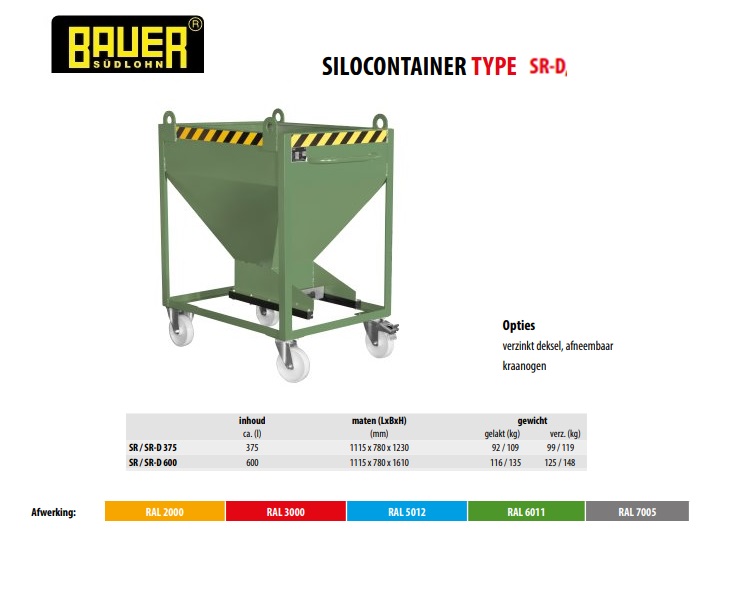 Silocontainer SR-D 375 Ral 6011