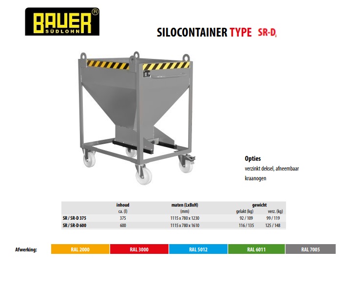 Silocontainer SR-D 375 Ral 3000 | DKMTools - DKM Tools