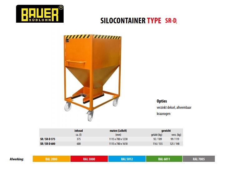 Silocontainer SR-D 600 Ral 7005 | DKMTools - DKM Tools