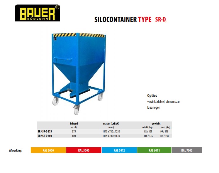 Silocontainer SR-D 600 Ral 5012