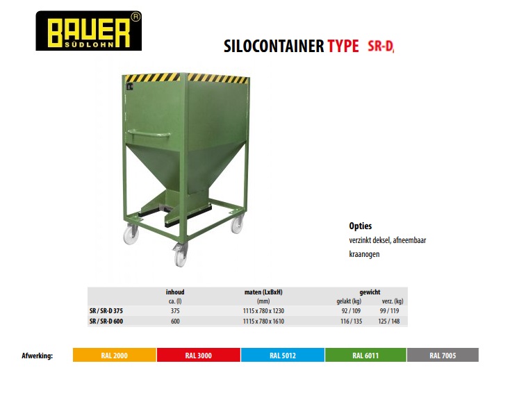 Silocontainer SR-D 600 Ral 6011