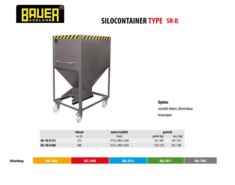 Silocontainer SR-D 600 Ral 3000 | DKMTools - DKM Tools