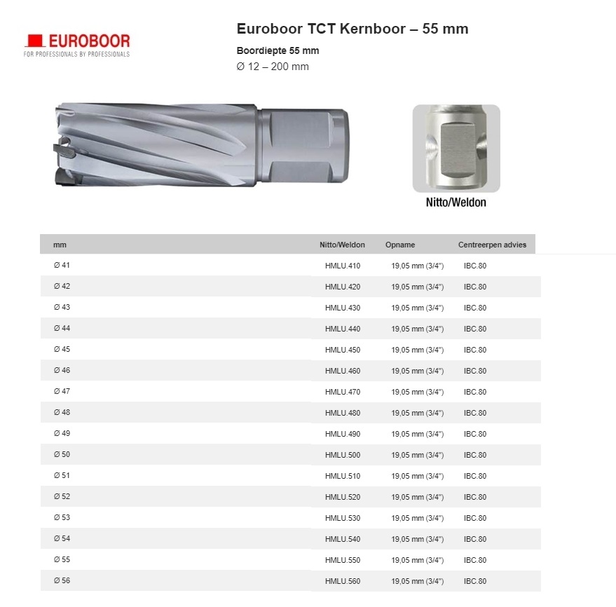 TCT Kernboor Ø 60 mm x 100 mm HMX.600 | DKMTools - DKM Tools