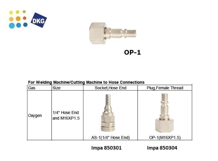 Snelkoppeling Man voor zuurstof AP-1 1/4`` Slangtule | DKMTools - DKM Tools