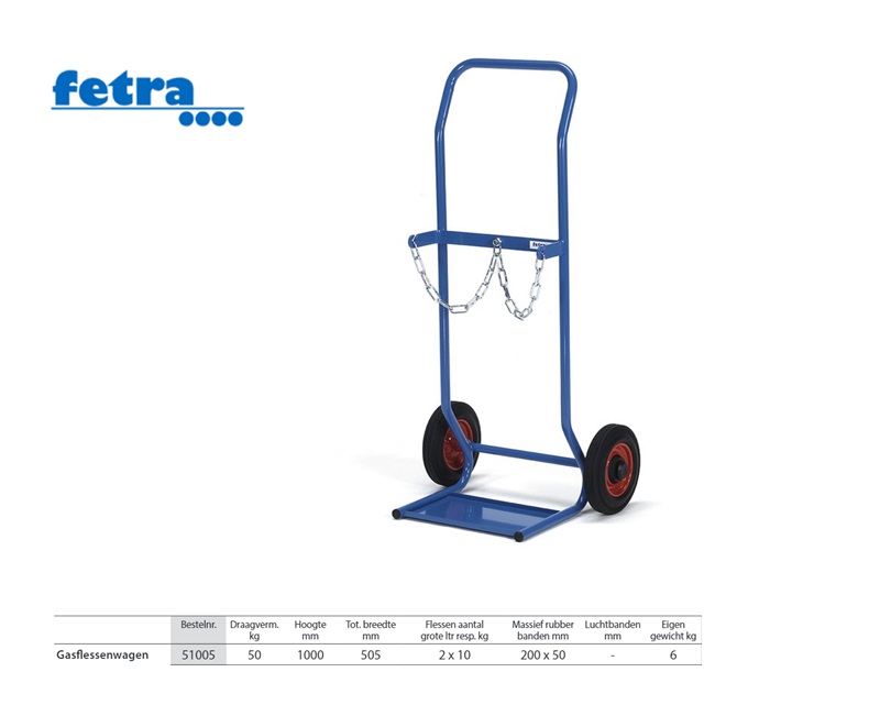 Gasflessenwagen 51007 Luchtbanden 260 x 85 mm Fetra 51007 | DKMTools - DKM Tools