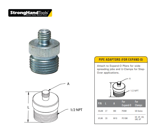 Stronghand Pipe Adaptor XDJM