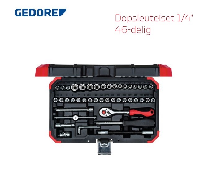 Gedore Red Dopsleutelset 1/4 Metrisch 46 Delig | DKMTools - DKM Tools