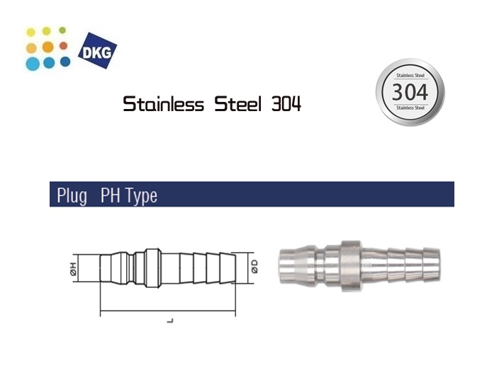 Luchtsnelkoppeling PH Roestvrij staal 304 | dkmtools