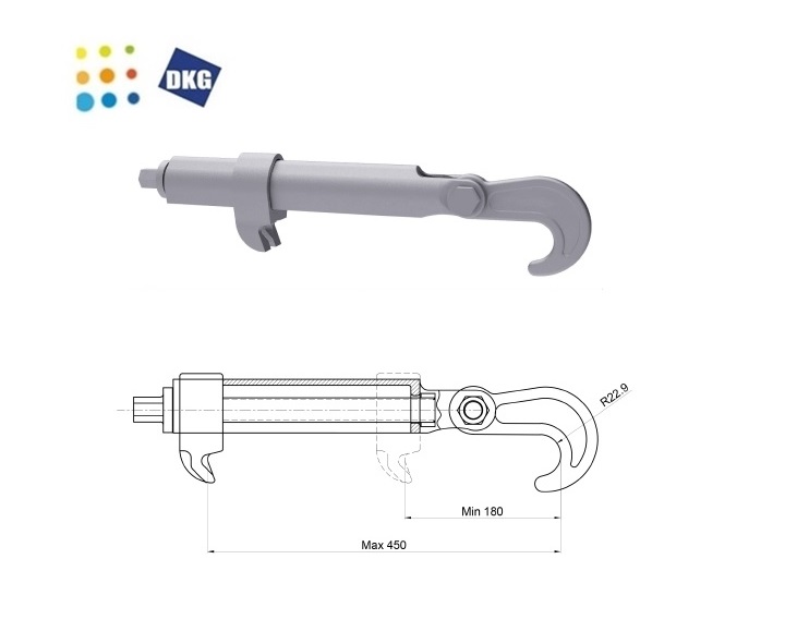 Speed Lashing turnbuckle for chain with Hook | dkmtools