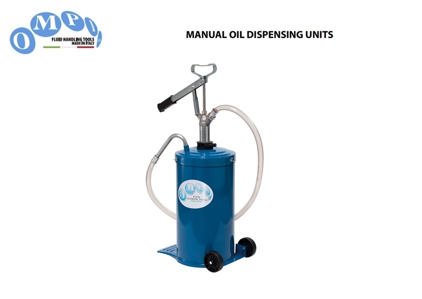 Handbediende oliepomp op wielen 16 kg 8 lt-min | dkmtools