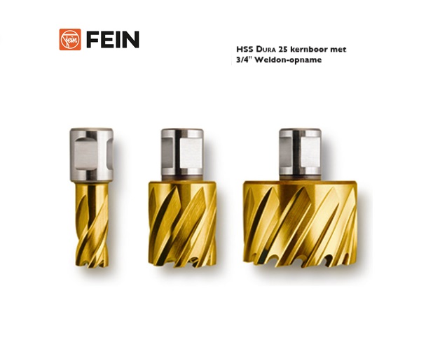 Fein Dura 25mm Kernboren TiN met Weldon | dkmtools