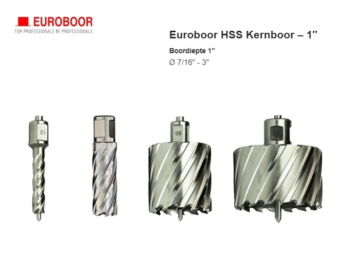 Kernboor 1 inch HSS Weldon Euroboor | DKMTools - DKM Tools