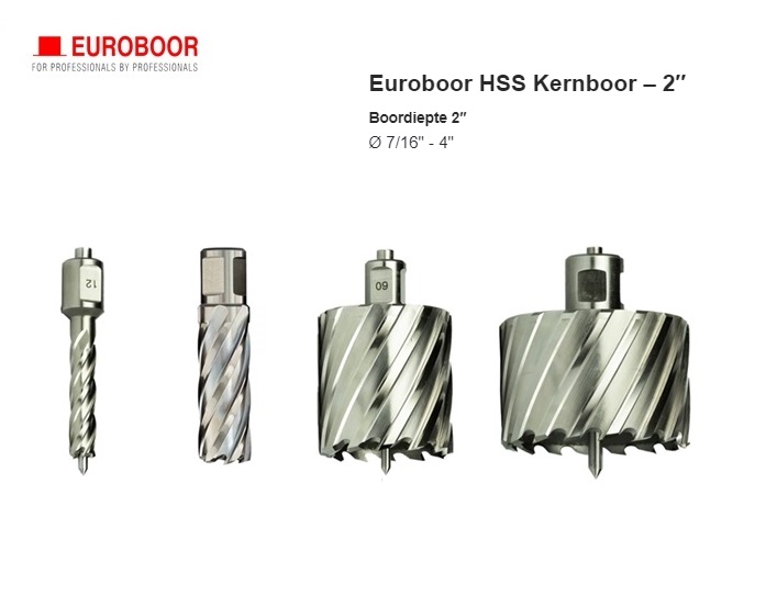 Kernboor 2 inch HSS Weldon Euroboor | DKMTools - DKM Tools