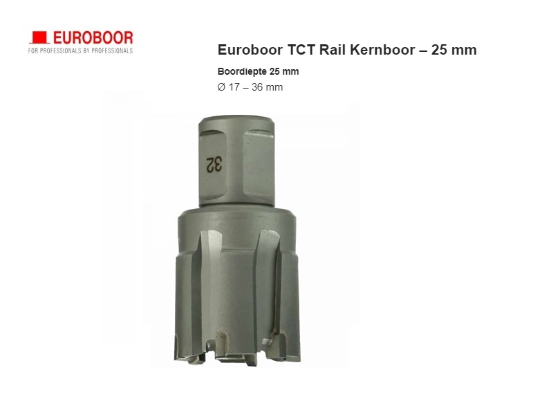 Rail Kernboor 25 mm TCT Weldon | DKMTools - DKM Tools