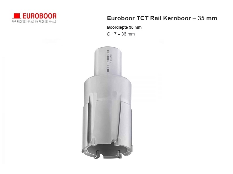 Rail Kernboor 35 mm TCT Weldon | DKMTools - DKM Tools