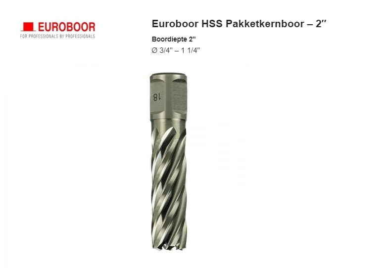 Pakketkernboor HSS 2 inch Weldon | dkmtools