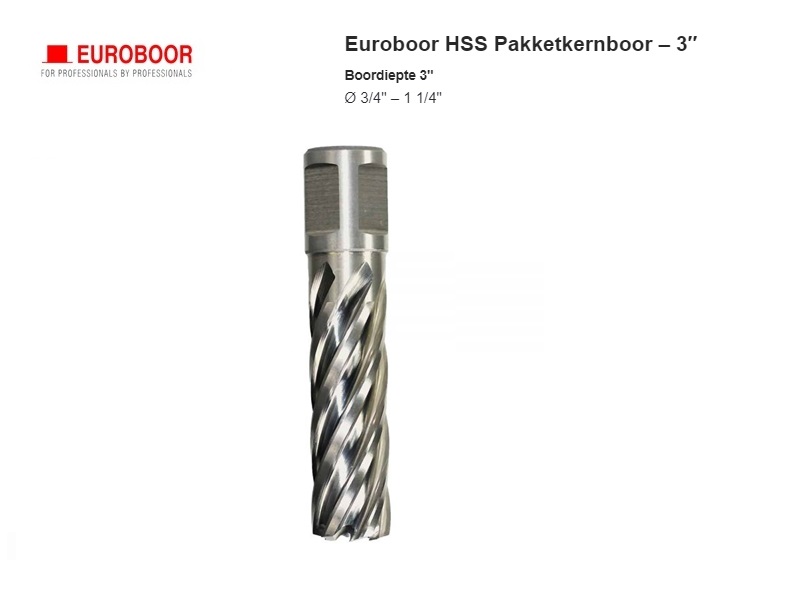 Pakketkernboor HSS 3 inch Weldon | DKMTools - DKM Tools