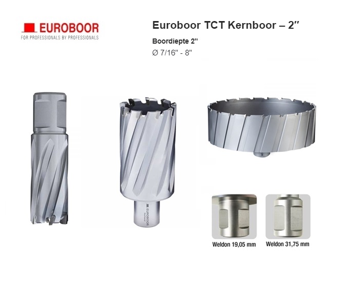 TCT Kernboor 2 inch Weldon | DKMTools - DKM Tools